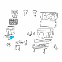 OEM Ford F-150 Heritage Seat Cushion Pad Diagram - YL3Z1663840AA