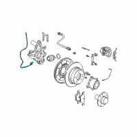 OEM 2002 BMW 530i Abs Wheel Speed Sensor Rear Diagram - 34-52-6-756-376