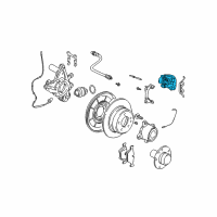 OEM 2001 BMW 540i Rear Left Brake Disc Caliper Housing Diagram - 34-21-1-163-649