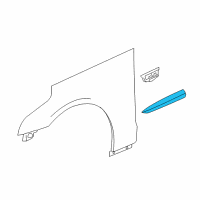 OEM 2019 Cadillac CT6 Body Side Molding Diagram - 84478410