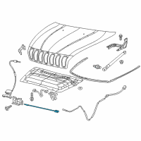 OEM 2014 Jeep Cherokee Cable-Hood Release Diagram - 68192459AA