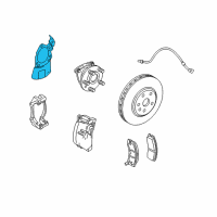 OEM 2006 Cadillac SRX Splash Shield Diagram - 18047195