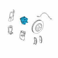 OEM Cadillac STS Front Wheel Hub Diagram - 25998408