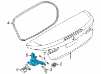 OEM BMW M440i LEFT TRUNK LID HINGE Diagram - 51-24-8-495-767