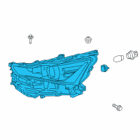 OEM 2020 Lexus IS350 Headlamp Unit Assembly, Left Diagram - 81070-53820