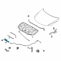 OEM 2011 Kia Forte Hood Latch Assembly Diagram - 811301M000