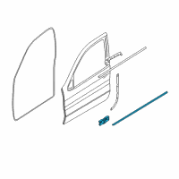 OEM 2004 BMW X5 Door Weatherstrip, Bottom Left Diagram - 51-32-7-004-693