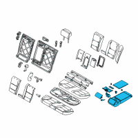 OEM 2010 BMW 535i xDrive Armrest Rear, Leather Diagram - 52-20-7-118-957