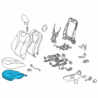 OEM 2022 Toyota Prius AWD-e Seat Cushion Pad Diagram - 71512-47160