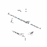 OEM 2003 Lexus LX470 End Sub-Assy, Steering Rack Diagram - 45503-69025