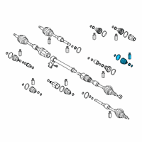 OEM 2018 Hyundai Elantra GT Boot Kit-Front Axle Wheel Side Diagram - 49536-F2500