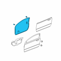 OEM 2009 Honda Civic Weatherstrip, R FR Door Diagram - 72310-SVA-305