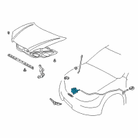 OEM 2007 Toyota Matrix Lock Assembly Diagram - 53510-02240