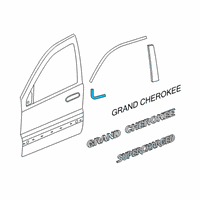OEM Jeep Grand Cherokee Molding-Day Light Opening Diagram - 57010498AE