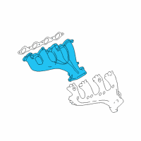 OEM Chevrolet Corvette Exhaust Manifold Diagram - 12603760