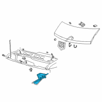 OEM 2001 Dodge Ram 3500 Van Hood Release Latch Diagram - 55347060AC