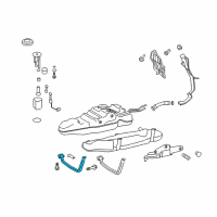 OEM Toyota Land Cruiser Fuel Tank Mount Strap Diagram - 77601-60390