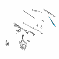 OEM 2000 BMW Z8 Right Wiper Arm Diagram - 61-60-7-031-412