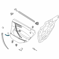 OEM 2009 BMW X3 Interior Inside Door Handle Left Diagram - 51-41-3-415-579