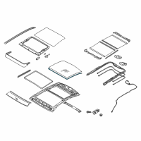 OEM 2015 Hyundai Genesis Weatherstrip-Panoramaroof Rear Glass Diagram - 81619-B1000