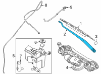 OEM 2021 Nissan Versa Arm Assy-Windshield Wiper Diagram - 28886-5EE0A