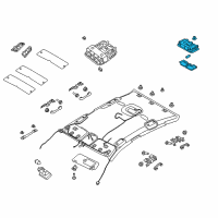 OEM 2019 Kia Optima Lamp Assembly-Room Diagram - 92850D4000BGA