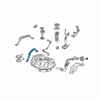 OEM Acura TL Band, Driver Side Fuel Tank Mounting Diagram - 17522-S84-A00