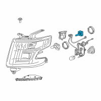 OEM 2018 Chevrolet Tahoe Headlamp Bulb Diagram - 13587720