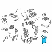 OEM 2017 Chevrolet Spark Evaporator Core Diagram - 42666241