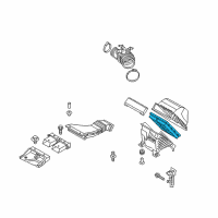 OEM Hyundai Santa Fe Air Cleaner Filter Diagram - 28113-A9100