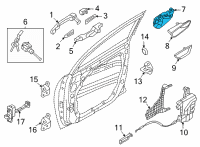 OEM 2022 Hyundai Tucson HANDLE ASSY-DOOR INSIDE, LH Diagram - 82610-CW000-LS5