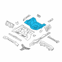 OEM 2012 Kia Optima Panel Assembly-Rear Floor Diagram - 655133S001