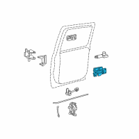 OEM GMC Sierra 3500 HD Handle Asm-Front Side Door Inside Diagram - 10358998