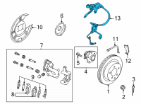 OEM Nissan Rogue Harness Assembly-ANTISKID&Parking Brake, RH Diagram - 479A6-6RA0A