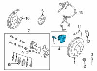 OEM Nissan Rogue Hub Assembly-Rear Axle Diagram - 43202-6RA1A