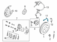 OEM 2021 Nissan Rogue Hose Assy-Brake, Rear Diagram - 46210-6RS0D