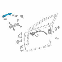 OEM Lexus NX200t Front Door Outside Handle Assembly, Left Diagram - 69220-48070-B1