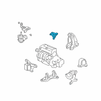 OEM 2005 Honda Civic Bracket, Engine Side Mounting Diagram - 11910-PNA-000