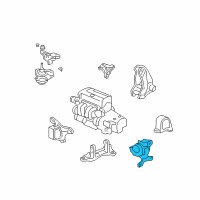 OEM 2005 Honda Civic Rubber Assy., Transmission Mounting Diagram - 50805-S7C-013