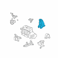 OEM 2002 Honda Civic Bracket, RR. Engine Mounting Diagram - 50827-S6M-J00