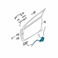 OEM 2004 Nissan Quest Front Right (Passenger-Side) Door Lock Actuator Diagram - 80500-5Z00A