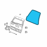 OEM 2003 Honda CR-V Weatherstrip, Tailgate Diagram - 74440-S9A-003