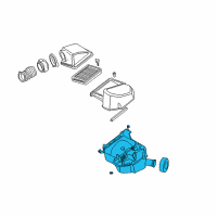 OEM 2002 Cadillac DeVille Housing Asm-Air Cleaner Lower Diagram - 25733809