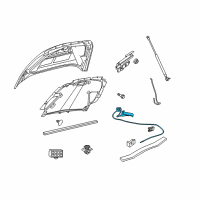 OEM 2011 Ram Dakota Hood Release Latch Diagram - 55359715AC