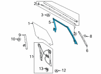 OEM 2022 Ford Bronco RUN - DOOR GLASS Diagram - M2DZ-9821596-A