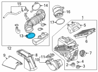OEM 2019 Kia Cadenza Clamp-Hose Diagram - 1471609700