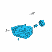 OEM 2000 Acura RL Foglight Unit, Passenger Side Diagram - 33901-SZ3-A01