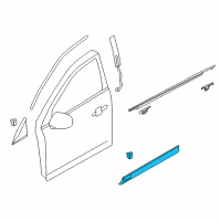 OEM 2019 Lincoln MKT Side Molding Diagram - AE9Z-7420879-AA