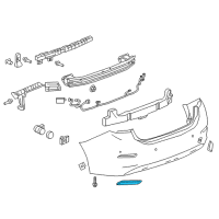 OEM 2019 Chevrolet Cruze Reflector Diagram - 84037296