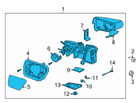 OEM 2022 Ford F-150 MIRROR ASY - REAR VIEW OUTER Diagram - ML3Z17683JAPTM